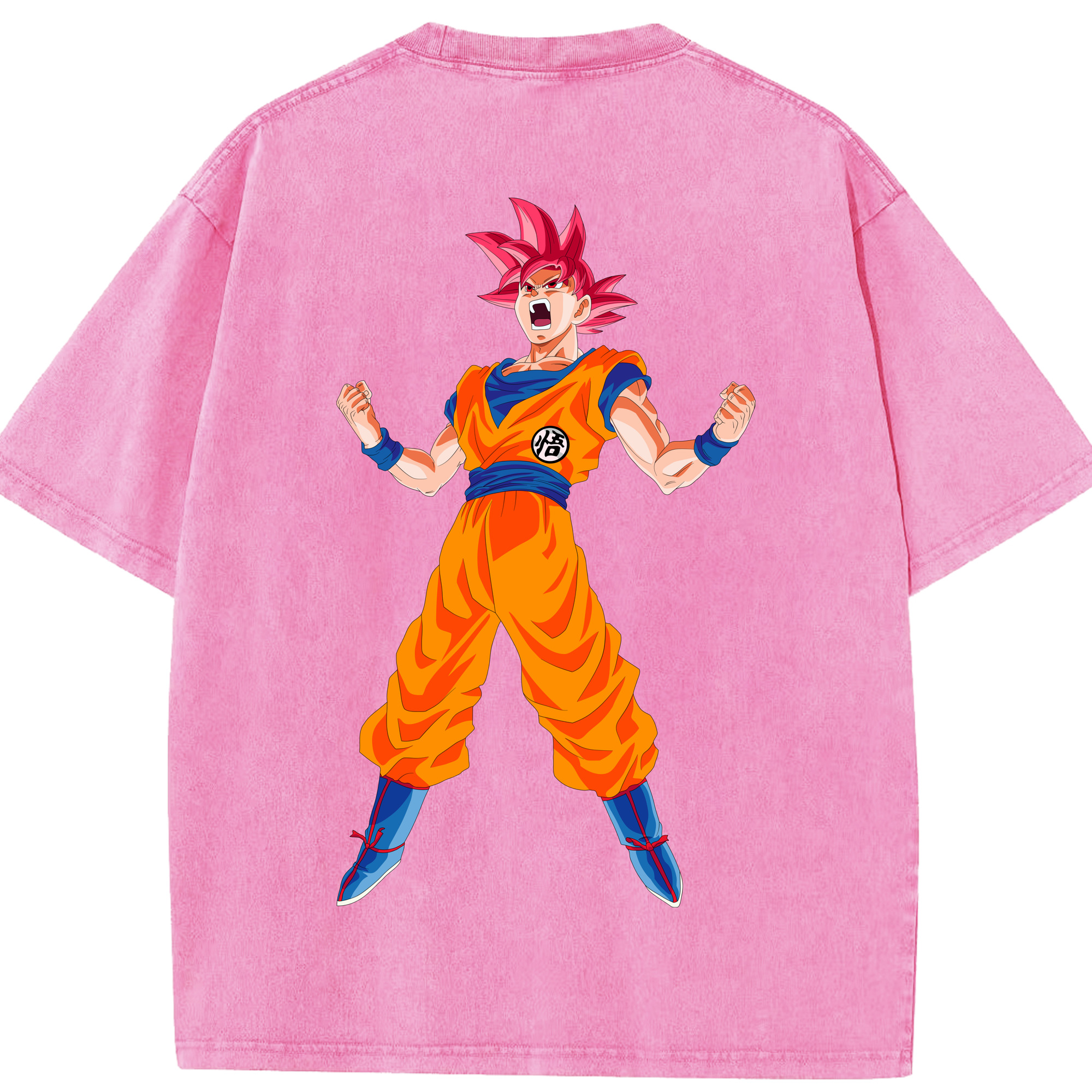（画像用） ドラゴンボール 孫悟空（そん ごくう）Son Goku カカロット DRAGON BALL Kakarotto 綿100% ヴィンテージ風 半袖Tシャツ（背面プリント）